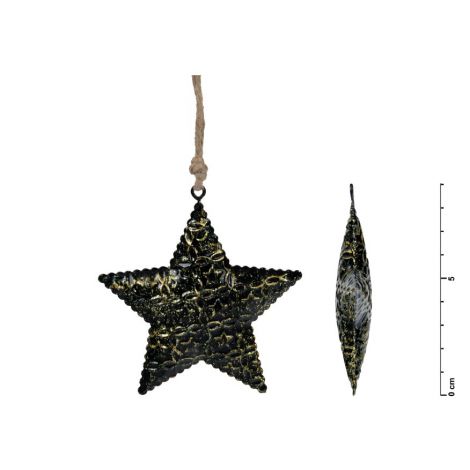 Zawieszka metalowa MFP Gwiazda Czarna, 8.5cm